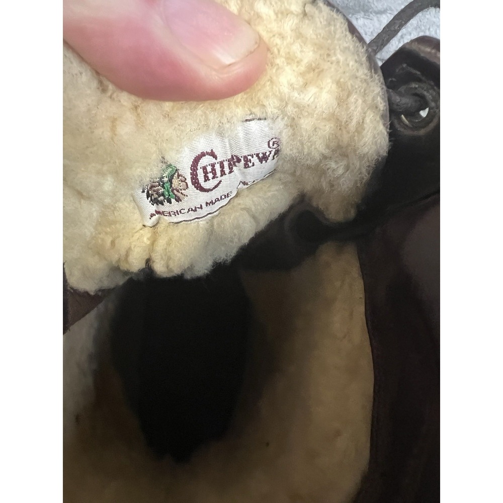 Chippewa Full sheep skin insulation made in USA Leather Soft Toe Size 13 Boots - Picture 7 of 9